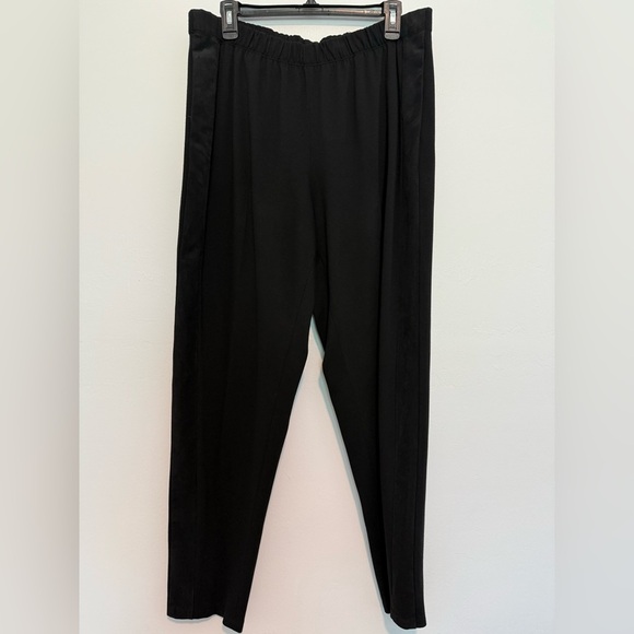 Lafayette 148 Pants Womens Black Pull On Pants Size XL Elastic Waist - Picture 1 of 4
